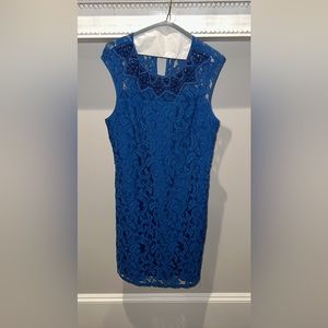 Royal blue cocktail dress by Adrianna Papell knee length